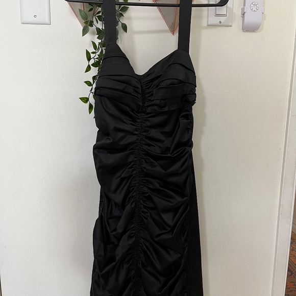 Black Halo Black Halter Dress - Size 6 - Picture 1 of 6